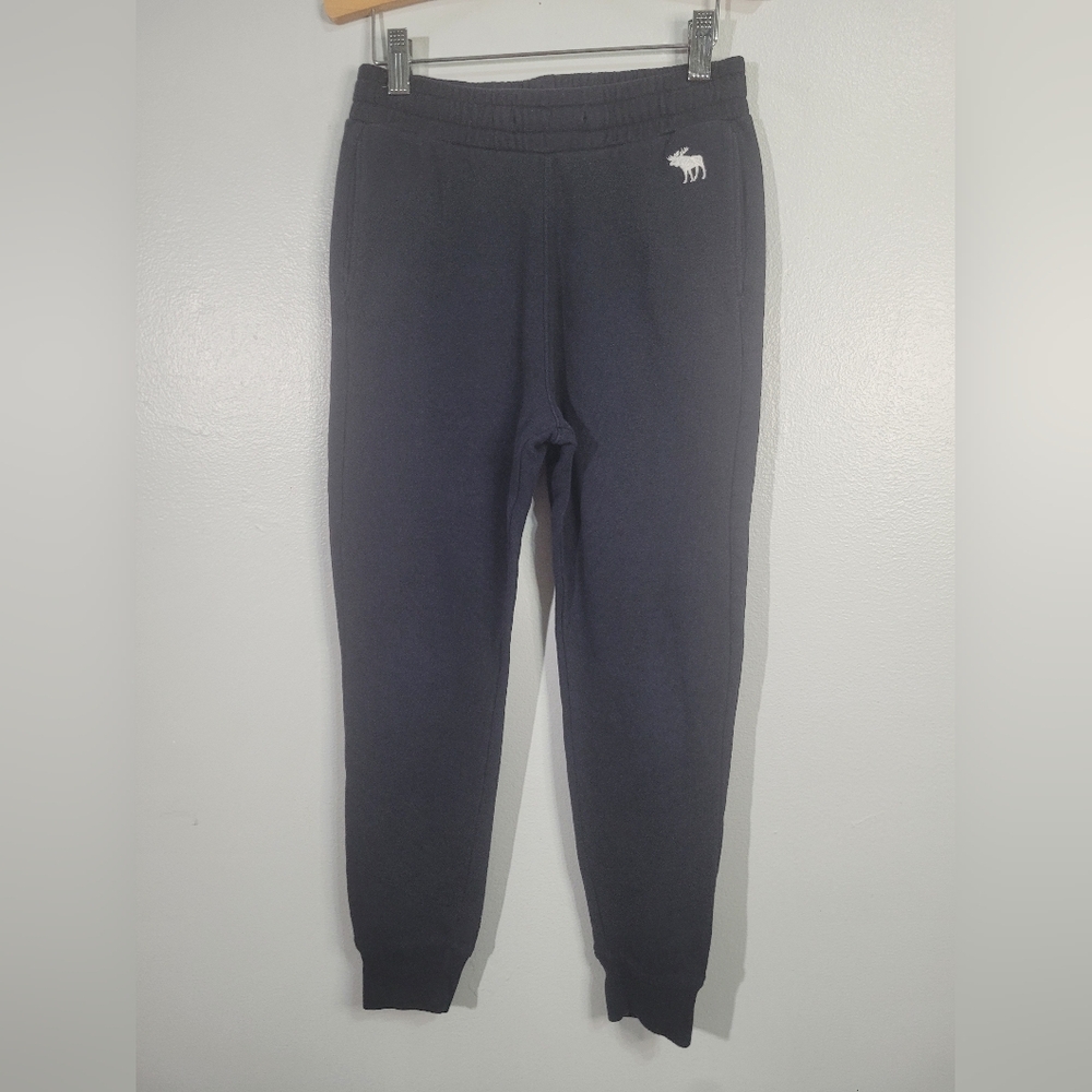 Abercrombie Kids Sweatpants, Size 9/10, Jogger Style, Black, Moose Logo. - Picture 7 of 8